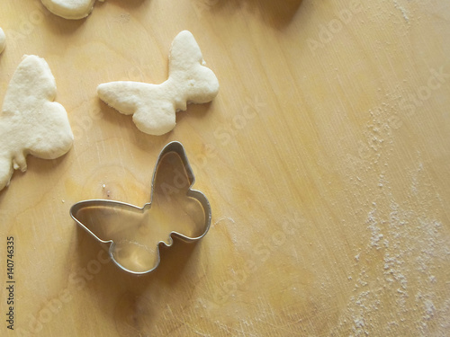 Shape butterfly dough