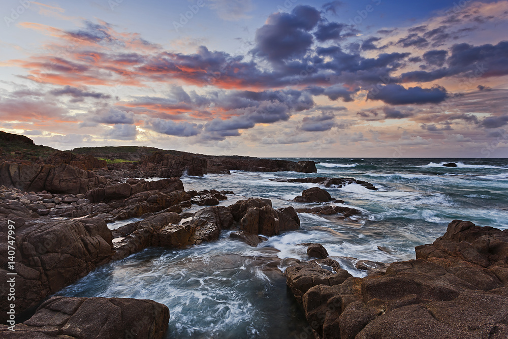 Obraz premium Sea Birubi Rocks Light