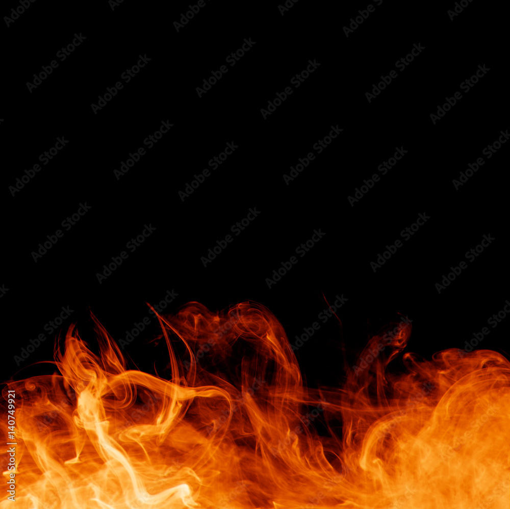 Fototapeta premium fire on the black backgrounds
