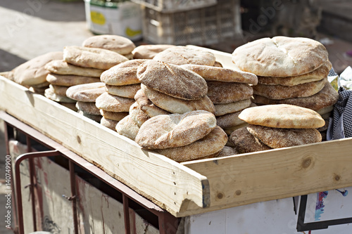 Khobz kesra traditional moroccan bread photo