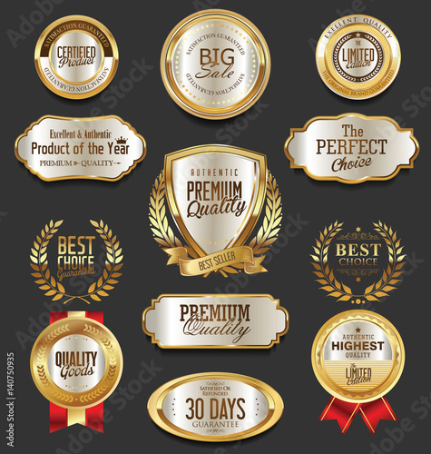 Set of retro vintage badges and labels collection