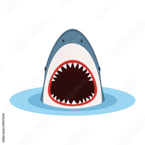 Shark with open mouth