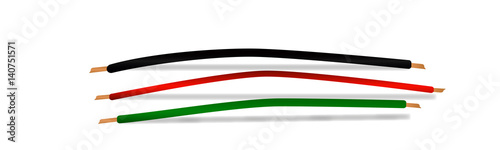electrical wire of different colors