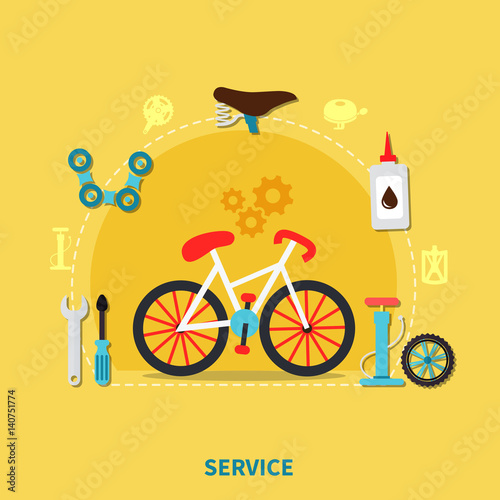 Bike Service Concept Illustration