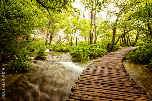 Plitvice lakes park in Croatia