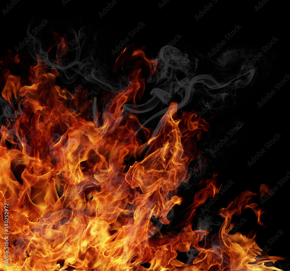Firestorm texture. Bokeh lights on black background, shot of flying fire sparks in the air Firestorm texture. Bokeh lights on black background, shot of flying fire sparks in the air