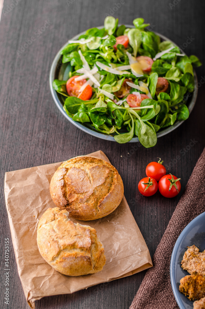 Delish chicken popcorn with garlic dip Delish chicken popcorn with garlic dip