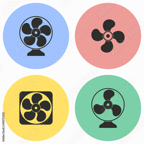 Fan icon set.