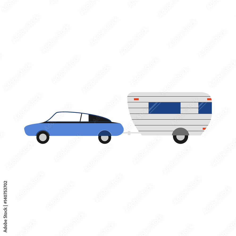 Vector rv trailer illustration. Flat camping icon. Good for the travel agency and camping, outdoor activities, sports and outdoor recreation. Camper truck Vector rv trailer illustration. Flat camping icon. Good for the travel agency and camping, outdoor activities, sports and outdoor recreation. Camper truck