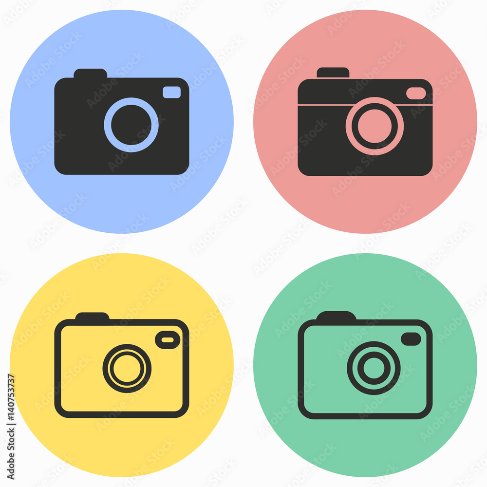 Photo icon set.