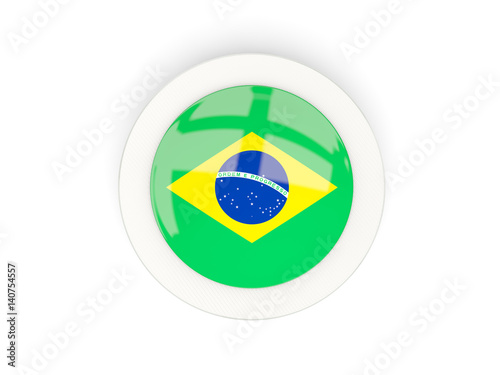Free Download Round flag of brazil with carbon frame - GFXLoad