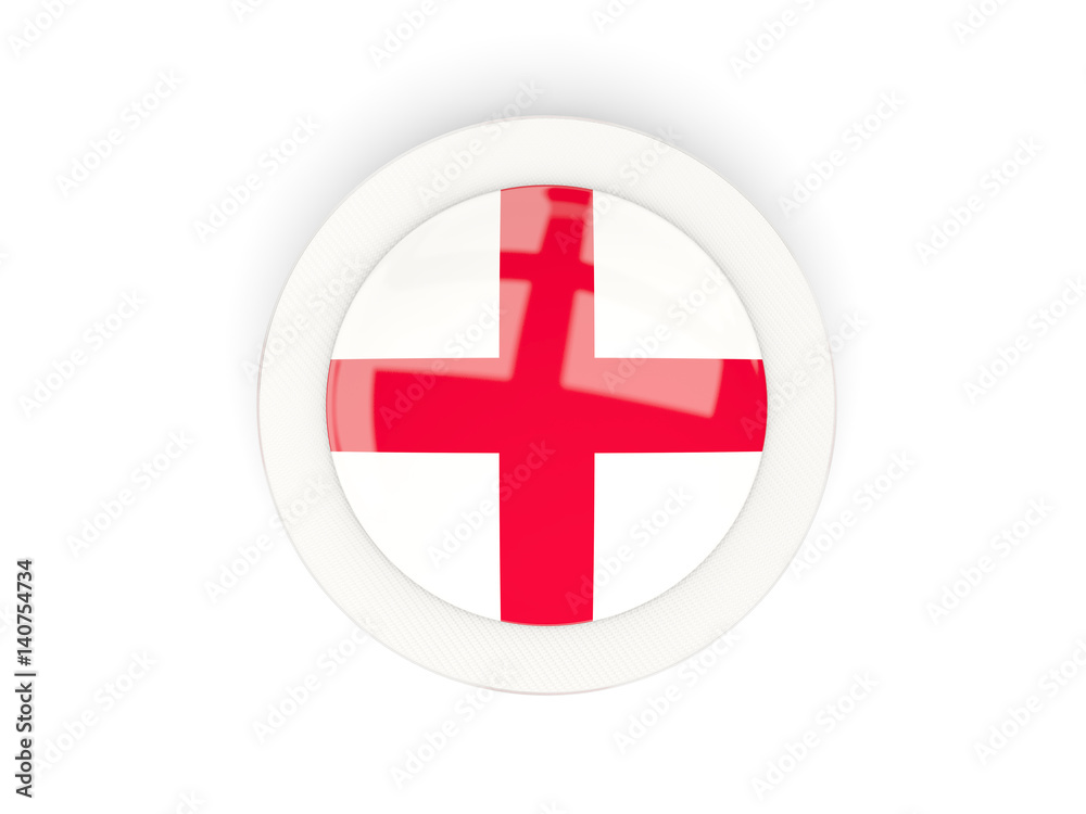 Obraz premium Round flag of england with carbon frame