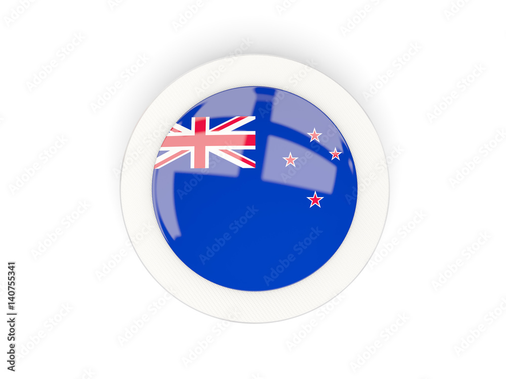Round flag of new zealand with carbon frame Round flag of new zealand with carbon frame