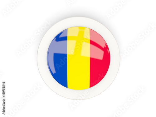 Free Download Round flag of romania with carbon frame - GFXLoad
