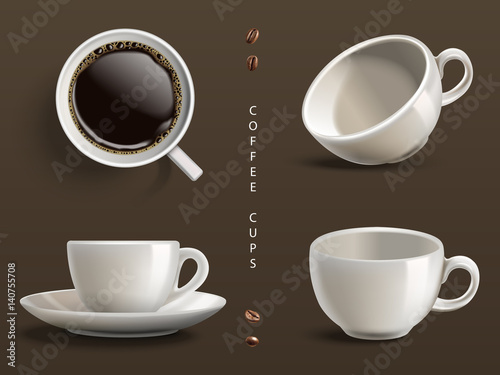 four coffee cups