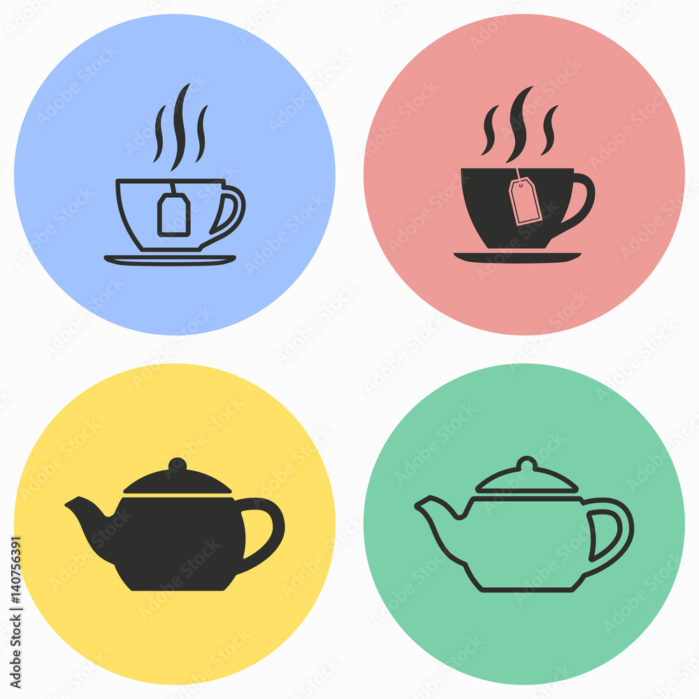 Tea icon set.