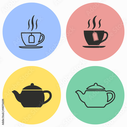 Tea icon set.