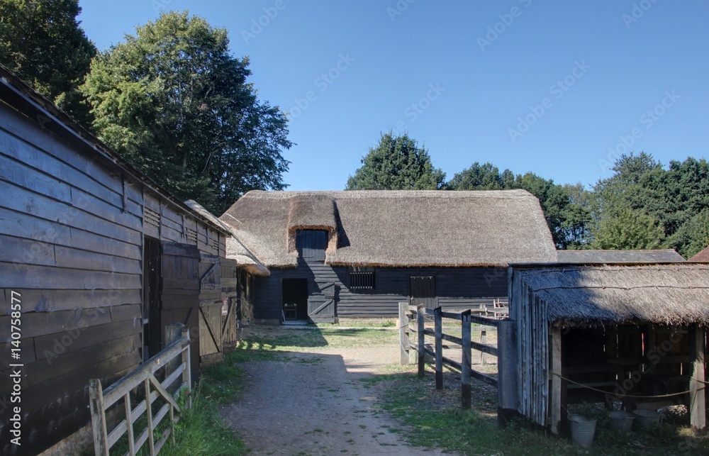 village typique et traditionnel en angleterre