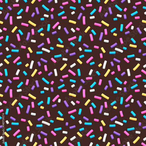 Seamless pattern with many decorative sprinkles