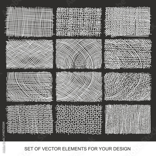 Collection of textures, brushes, graphics, design element. Hand-drawn. Abstract background. Modernistic Art.