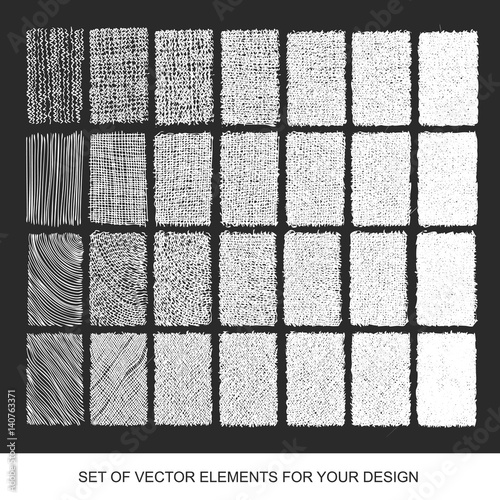 Set drawing gradient texture brushes. Hand-drawn abstract design elements. vector Collection of backgrounds