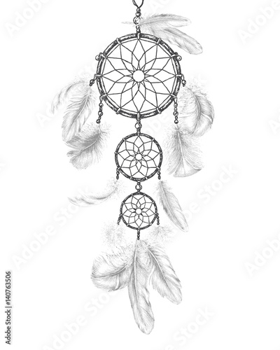 Dream Catcher with Light Feathers
