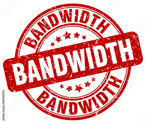 bandwidth red grunge stamp
