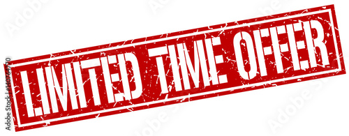 limited time offer square grunge stamp