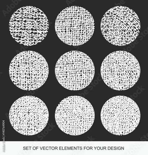 Gradient shading vector elements. Collection isolated textures, brushes, graphics, design. Handmade. Abstract background. Modernistic Art.