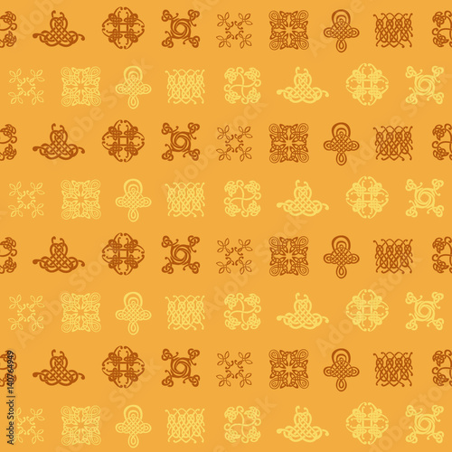 seamless pattern with Celtic art and ethnic ornaments for your design