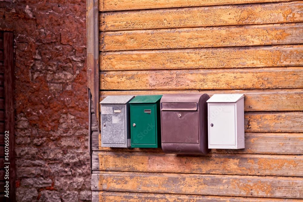 Four Mail Boxes In A Row Four Mail Boxes In A Row
