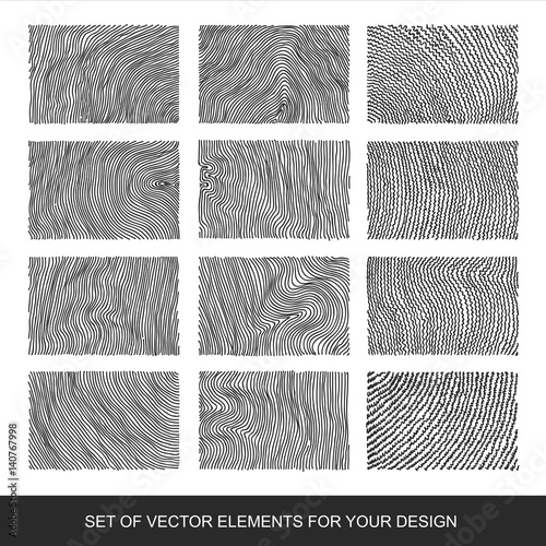 Collection of textures, brushes, graphics, design element. Hand-drawn. Abstract background. Modernistic Art.