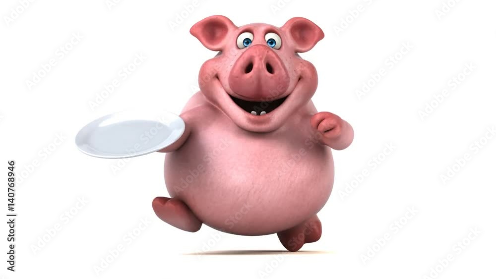 Fun pig running - 3D Animation