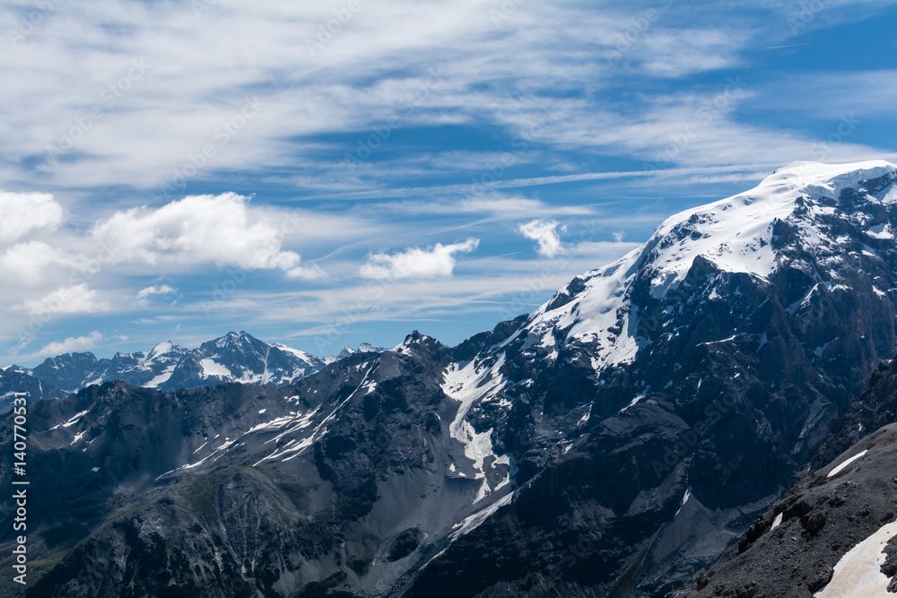 Panoramic view from top of the alpine mountain in southern Tyrol, Italy. Panoramic view from top of the alpine mountain in southern Tyrol, Italy.