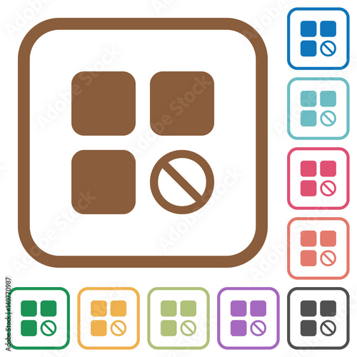 Component disabled simple icons