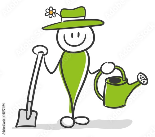 Stick Figure Series Green / Gärtner