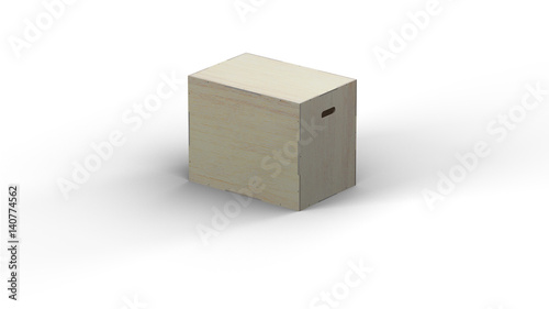 Fit jump box isolated 3D illustration render