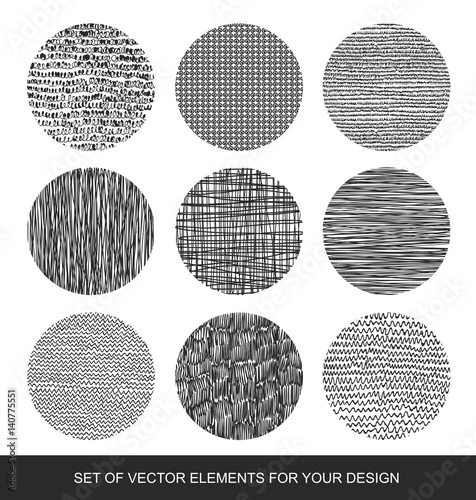 Collection of textures, brushes, graphics, design element. Hand-drawn. Abstract background. Modernistic Art.
