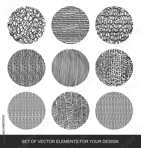 Collection of textures, brushes, graphics, design element. Hand-drawn. Abstract background. Modernistic Art.