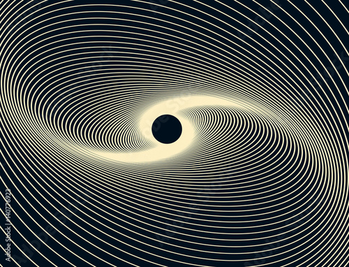 linear black hole waves illustration