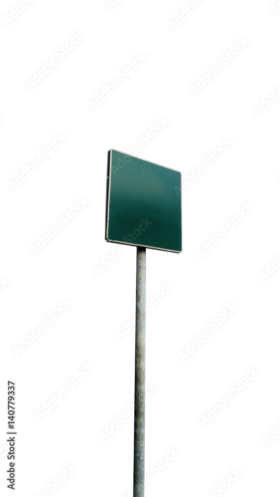 Blank Green Road Sign with clipping path Blank Green Road Sign with clipping path