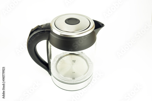 Electric kettle on the white background