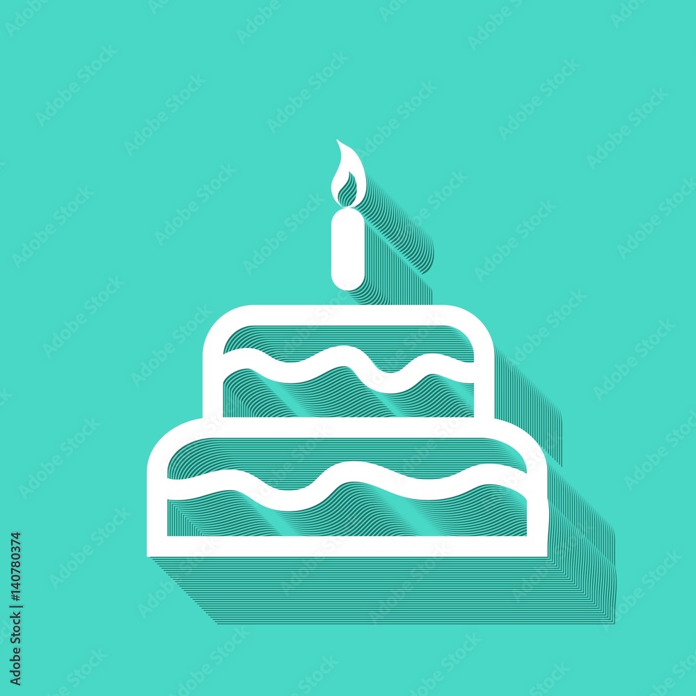 cake with candles icon stock vector illustration flat design cake with candles icon stock vector illustration flat design