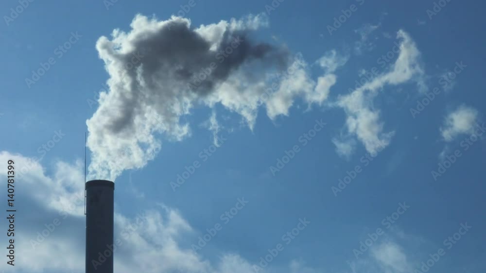 air pollution industrial chimney with the smoke air pollution industrial chimney with the smoke