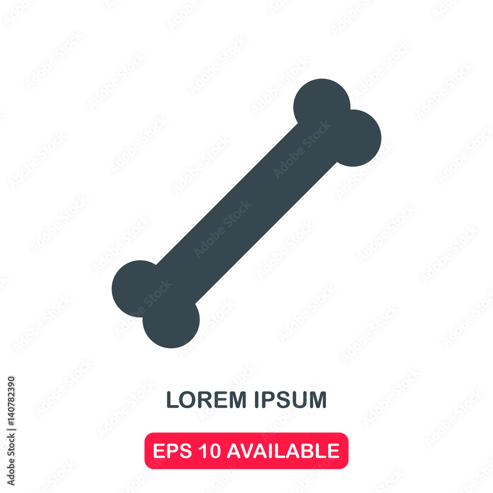 Bone icon vector Bone icon vector