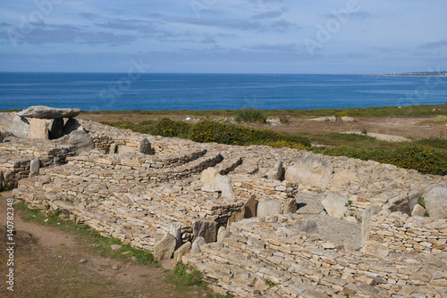 Menez Dregan prähistorische Stätte Plouhinec Bretagne
