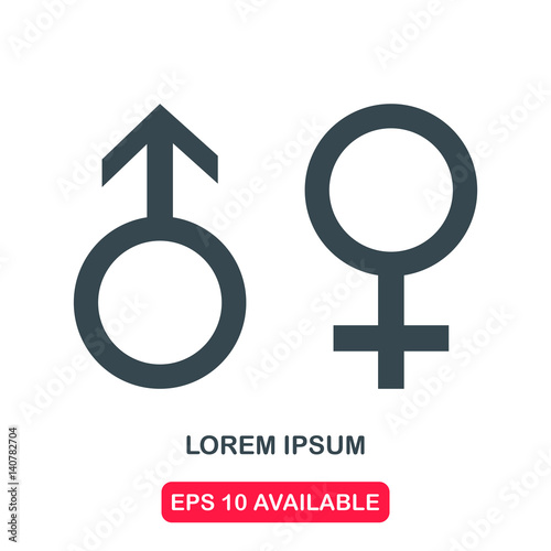 Male and female symbol icon vector