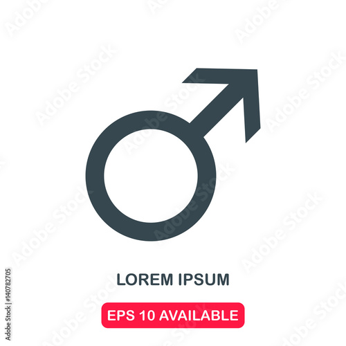 Male symbol icon vector