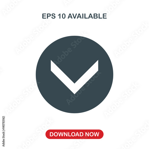 Down arrow icon vector