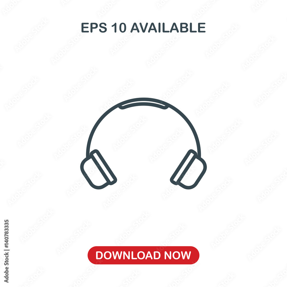 Headphones icon vector Headphones icon vector